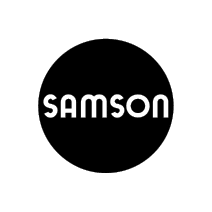 Logo de Samson - fabricante de equipos de audio profesional y micrófonos